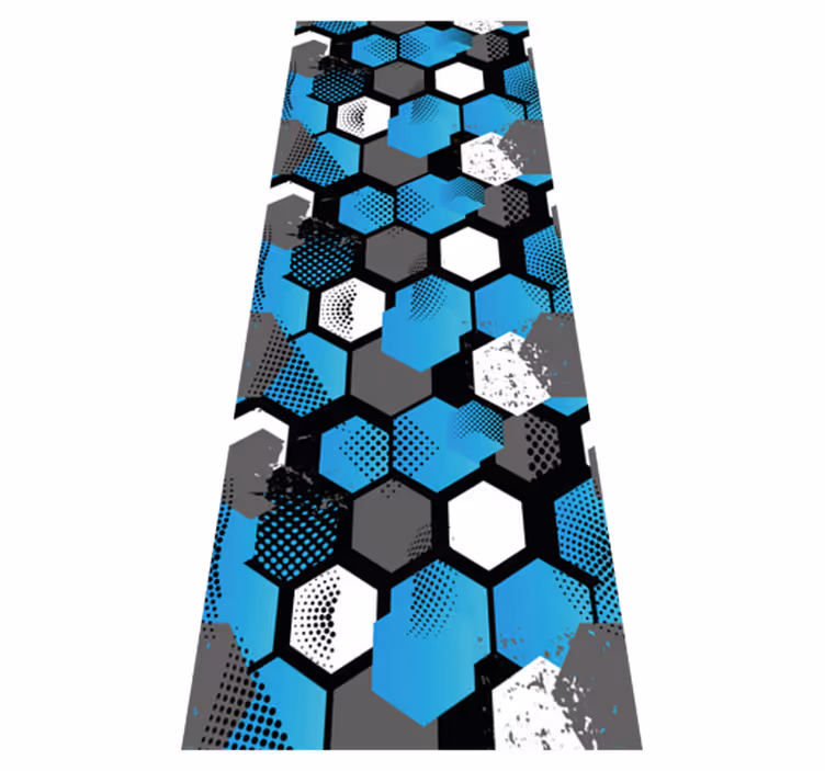 Bedroom vinyl rug with abstract gradient design - TenStickers