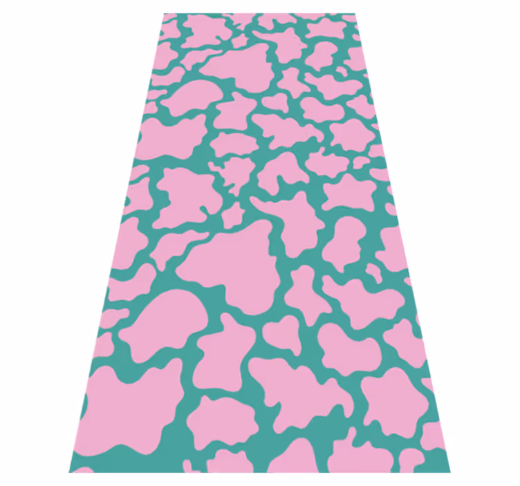 Colourful cow print bedroom vinyl rug - TenStickers
