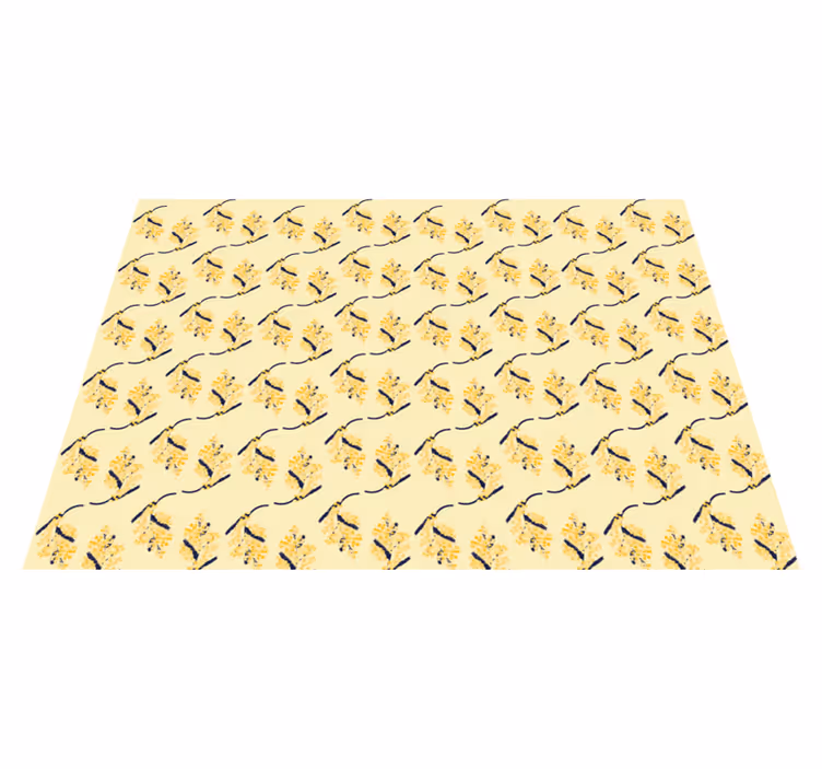 Nature vinyl rug mimosa patterns - TenStickers