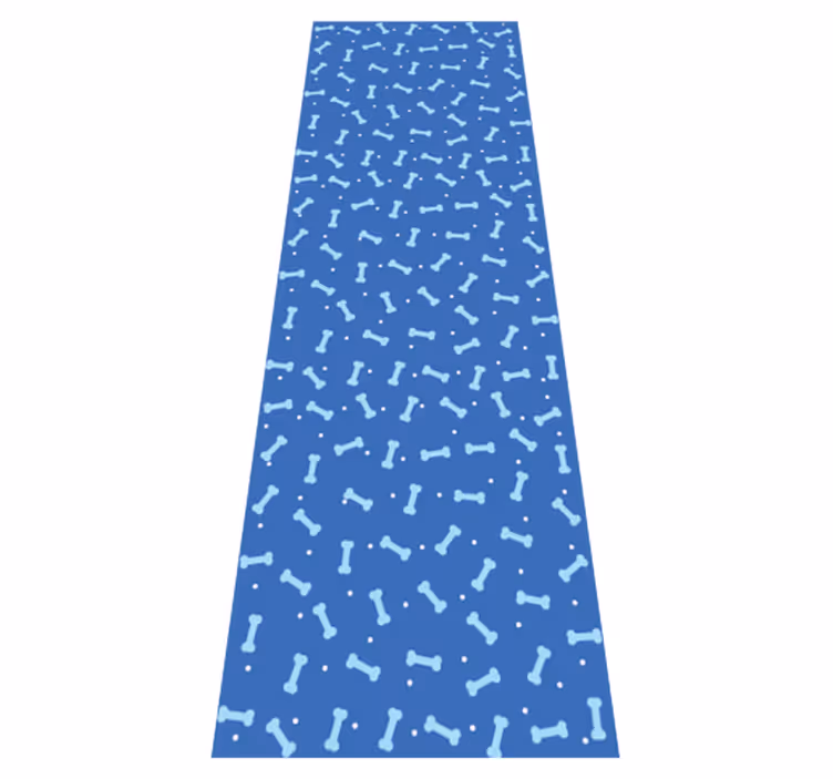 Bedroom vinyl rug with amazing blue bone pattern - TenStickers