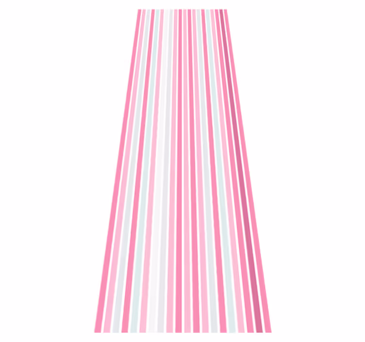 Bedroom vinyl rug with vertical pink and white design - TenStickers