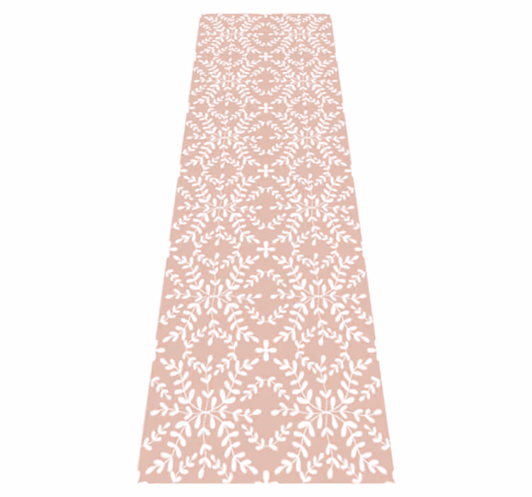 Bedroom vinyl rug with vintage leaf design - TenStickers