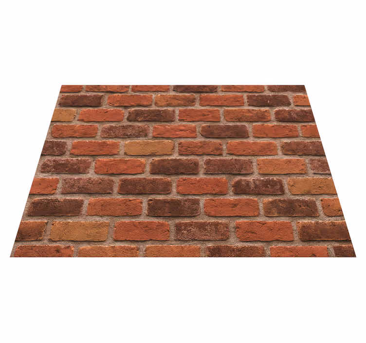 Bedroom vinyl rug rustic brick stone design - TenStickers