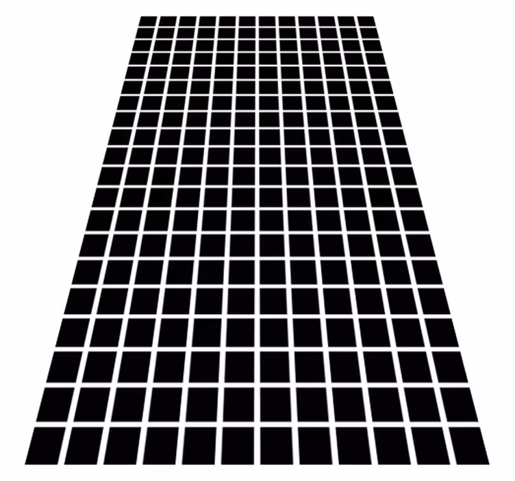 Geometric vinyl rug in gray squares scale - TenStickers