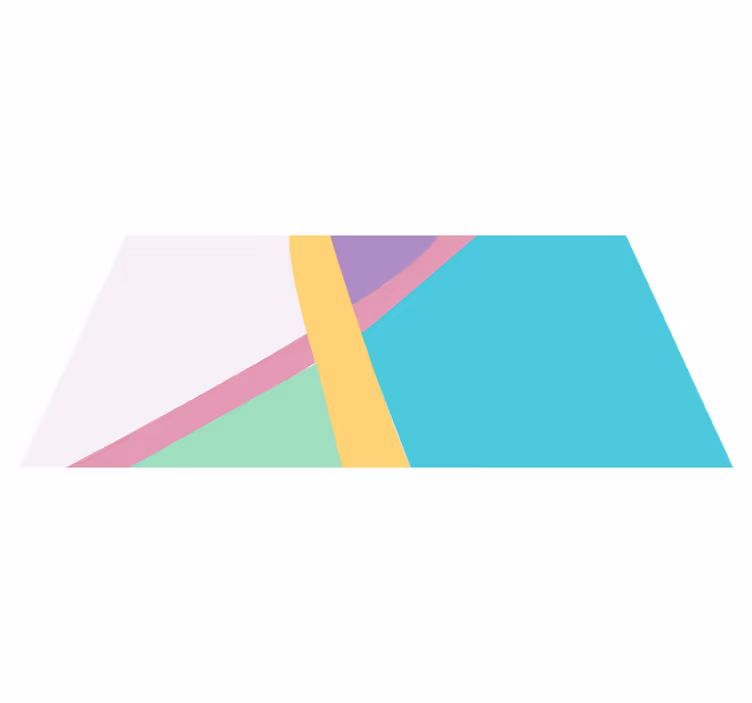 Colorful geometric vinyl rug with vibrant blocks - TenStickers