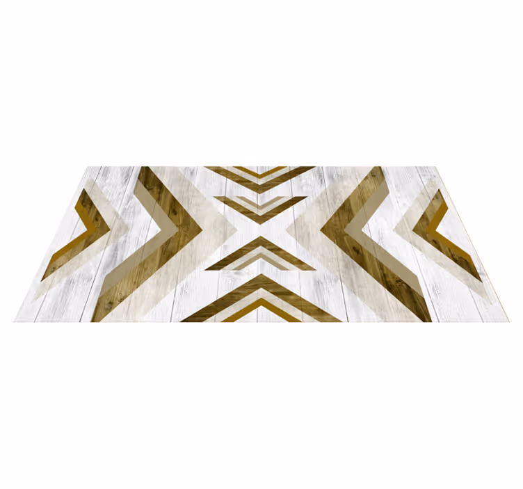 Geometric vinyl rug with textured desk cover - TenStickers