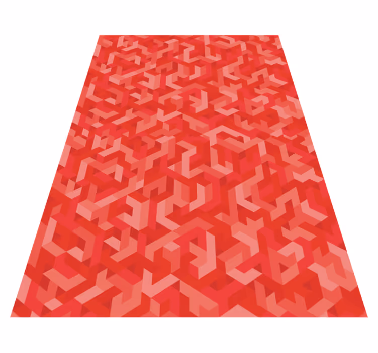 Geometric vinyl rug with detailed patterns - TenStickers