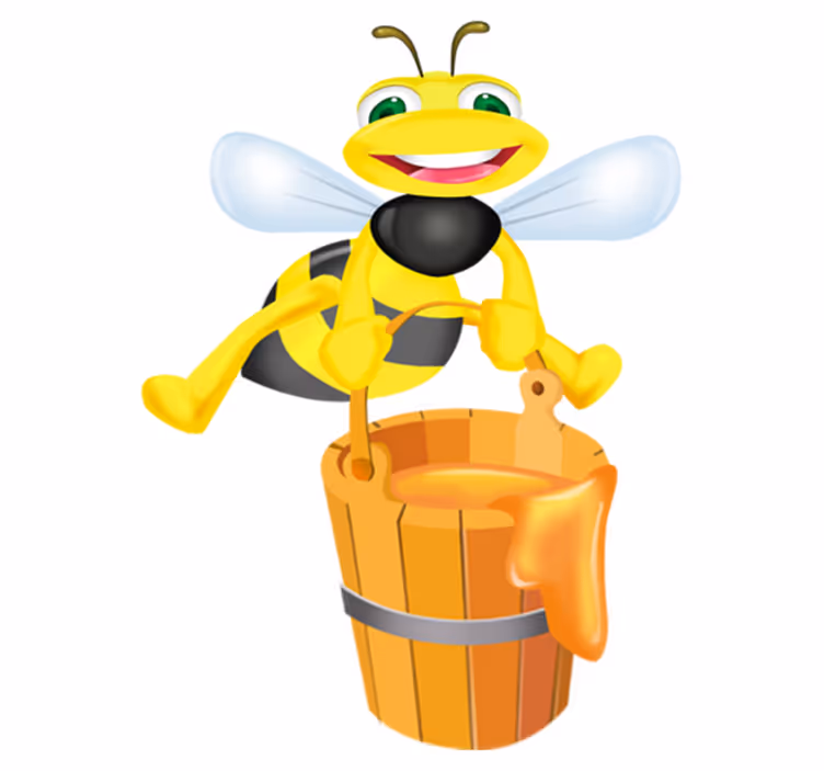 Kids vinyl rug honeycomb bee sticker - TenStickers