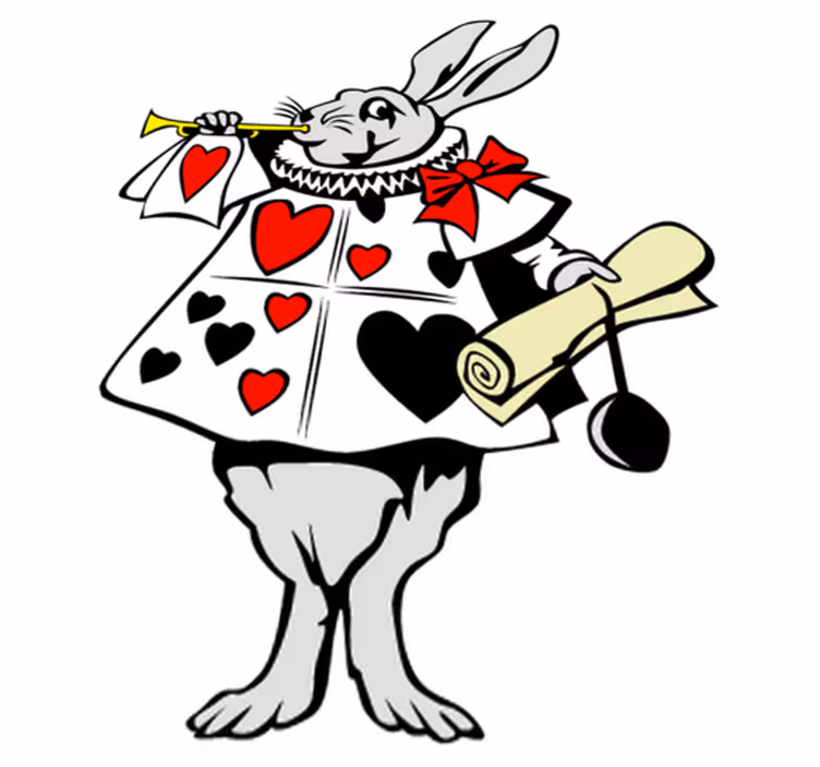 Kids vinyl rug wonderland rabbit - TenStickers