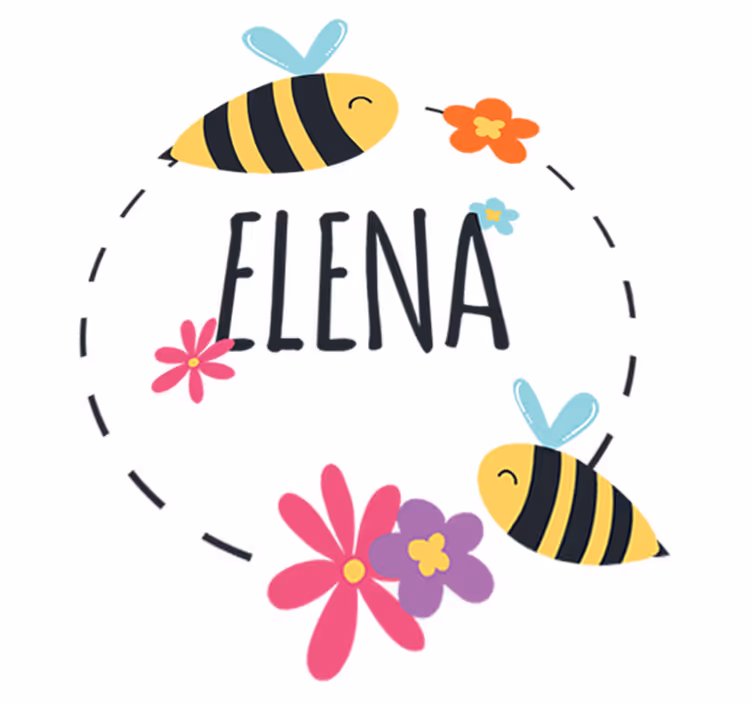 Kids vinyl rug personalized name spring - TenStickers