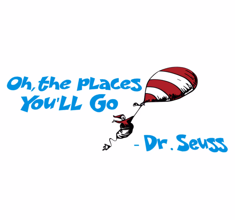 Kids vinyl rug oh the places you'll go - TenStickers