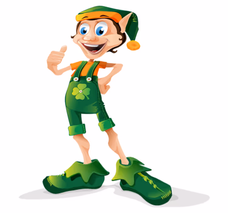 Kids vinyl rug clover elf - TenStickers