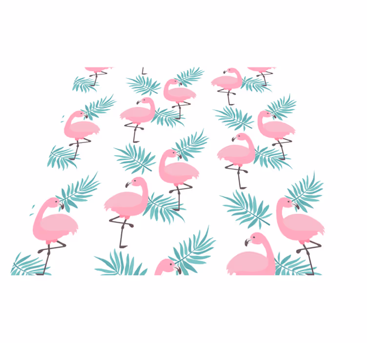 Bedroom vinyl rug flamenco tropical pattern - TenStickers