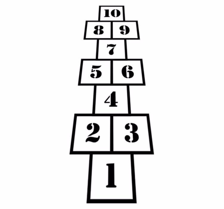 Game vinyl rug modern hopscotch mat - TenStickers