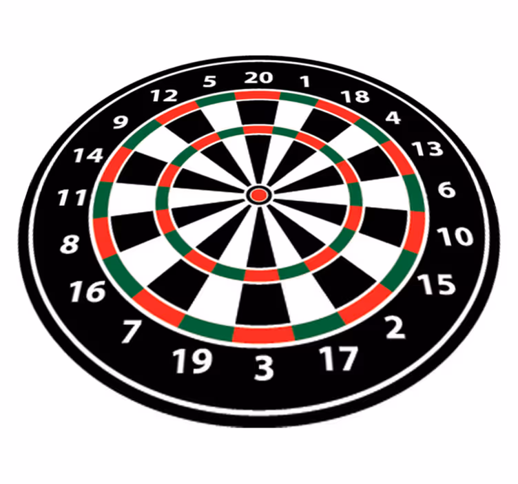 Game vinyl rug dartboard sticker - TenStickers
