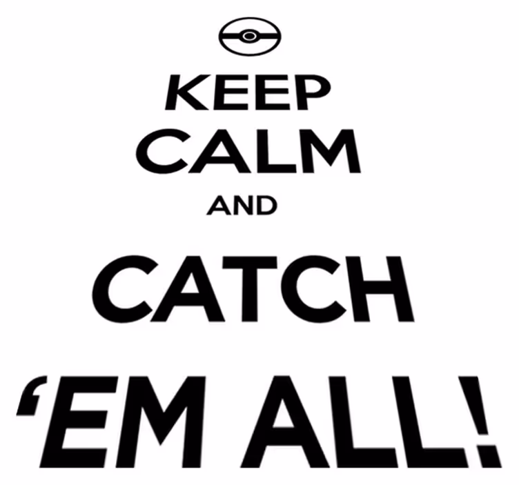 Game vinyl rug pokémon keep calm - TenStickers