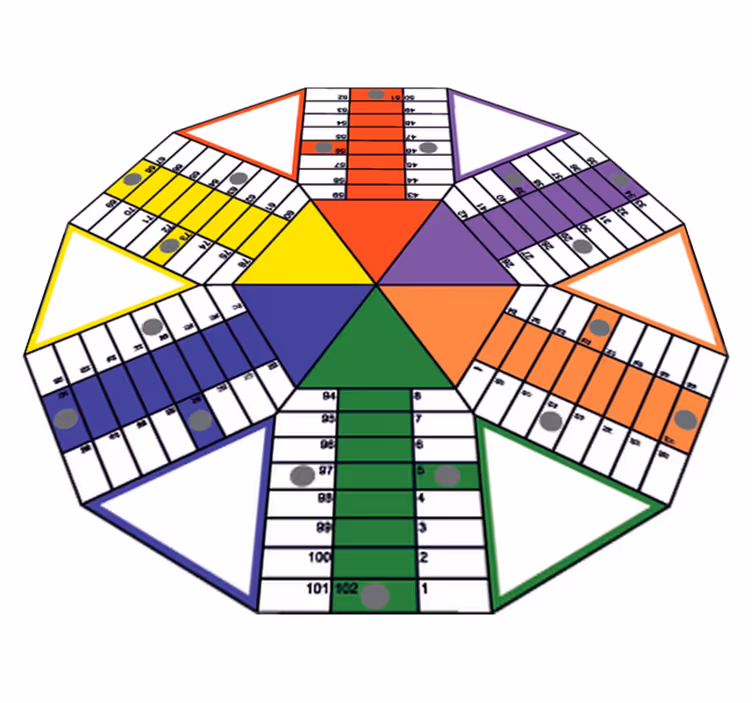 Game vinyl rug geometric ludo board sticker - TenStickers