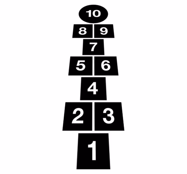 Game vinyl rug hopscotch squares design - TenStickers