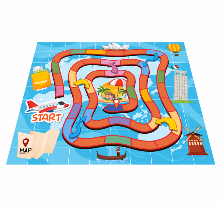 Game vinyl rug for board game travel - TenStickers