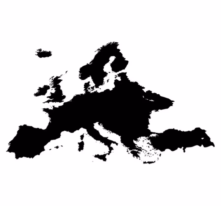 World map vinyl rug chalkboard europe - TenStickers