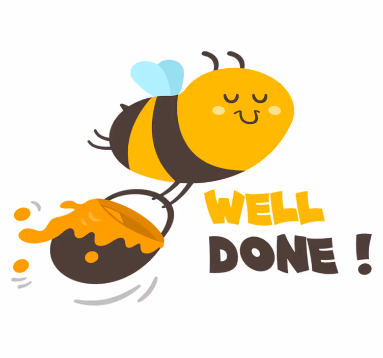 Kids vinyl rug busy bee job well done - TenStickers