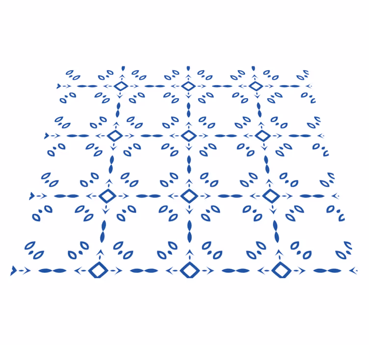 Bathroom vinyl rug in classic wallpaper design - TenStickers