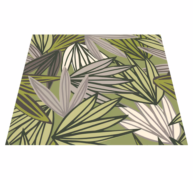 Bathroom vinyl rug jungle wallpaper with trees - TenStickers