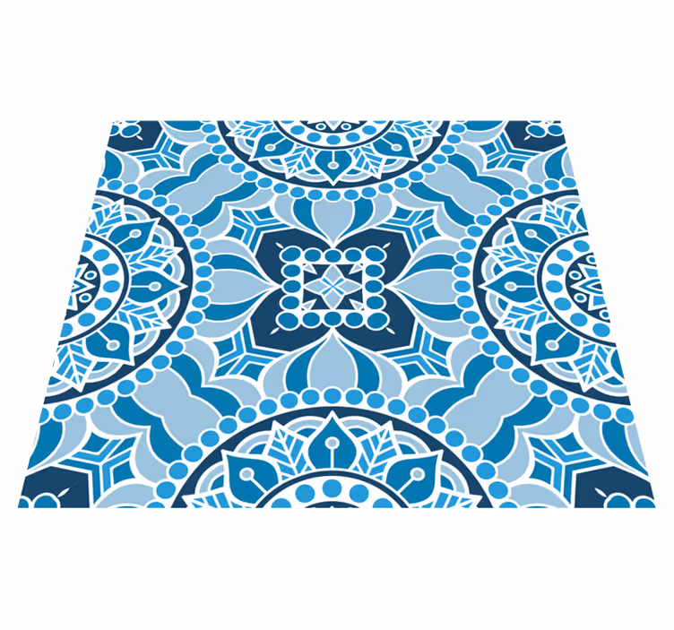 Mandala style bathroom vinyl rug - TenStickers