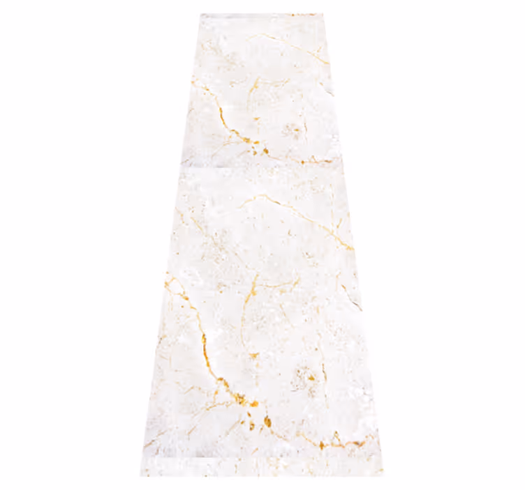 Gray and gold marble bathroom vinyl rug - TenStickers