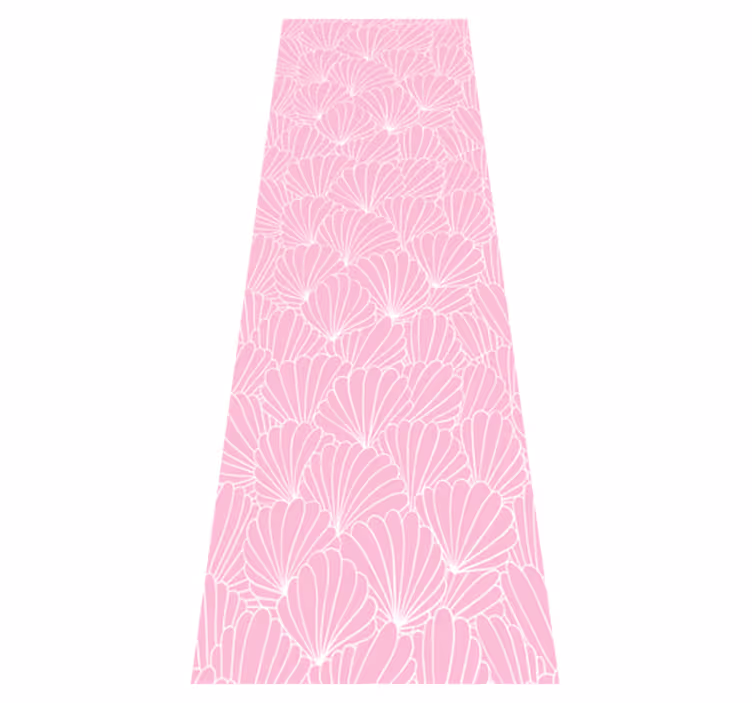 Kawaii style pink shells bathroom vinyl rug - TenStickers