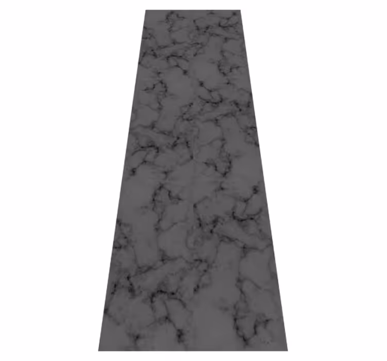 Bathroom vinyl rug with black grunge marble design - TenStickers