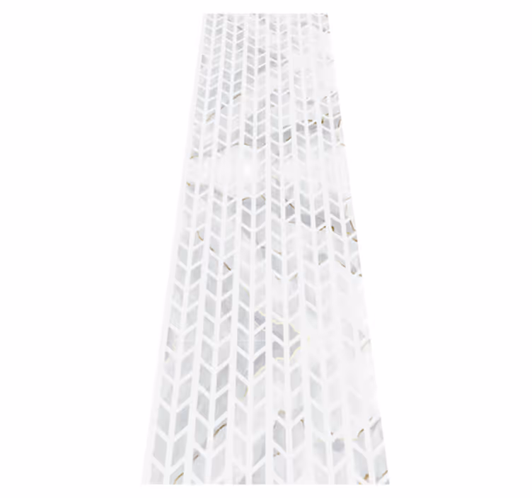 Bathroom vinyl rug with small gold marble tiles - TenStickers