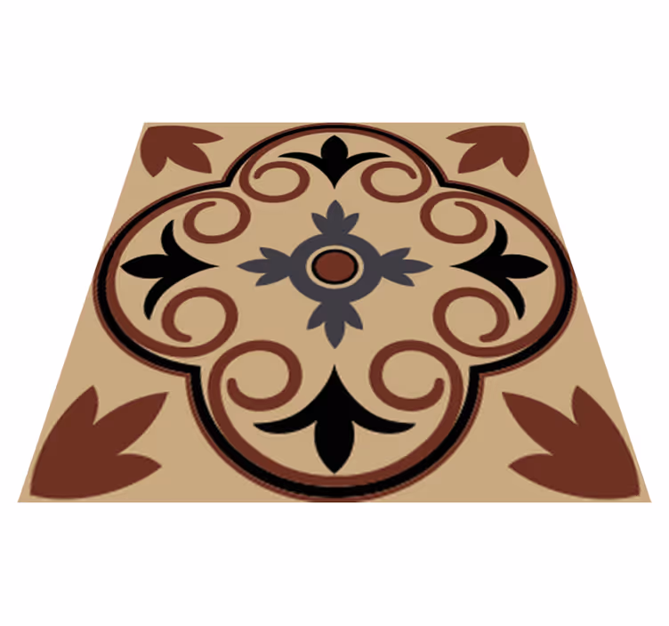 Bathroom vinyl rug with vintage cement design - TenStickers