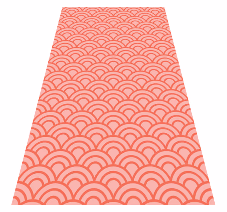 Bathroom vinyl rug in living coral color - TenStickers