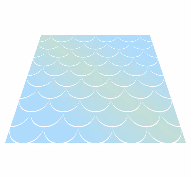 Bathroom vinyl rug with pastel scales design - TenStickers