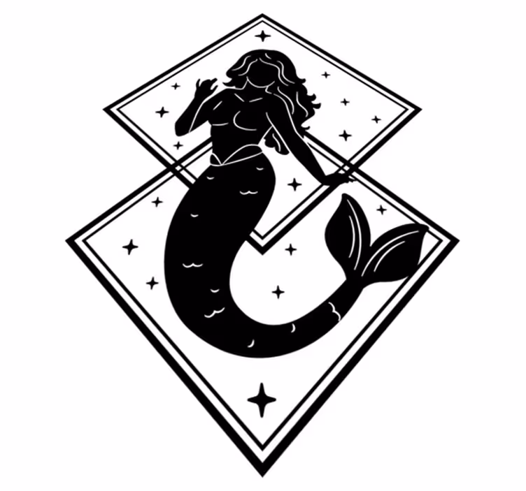 Bathroom vinyl rug mermaid shower decal - TenStickers