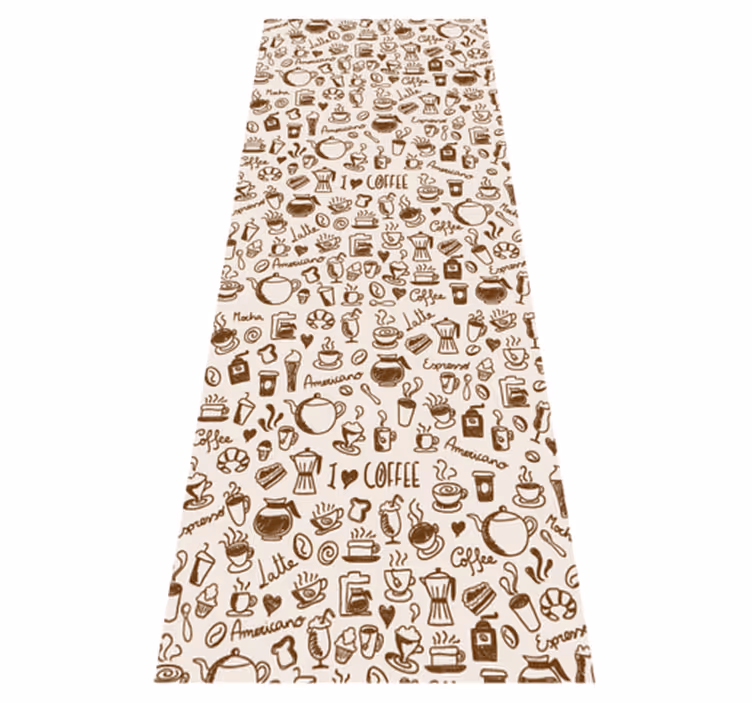 Kitchen vinyl rug coffee design door vinyl - TenStickers