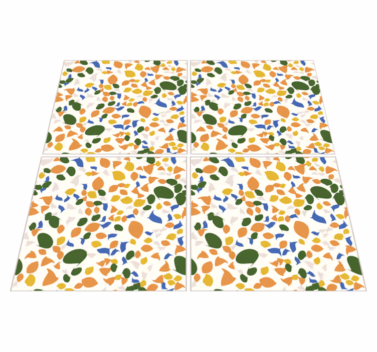 Kitchen vinyl rug terrazzo tiles design - TenStickers
