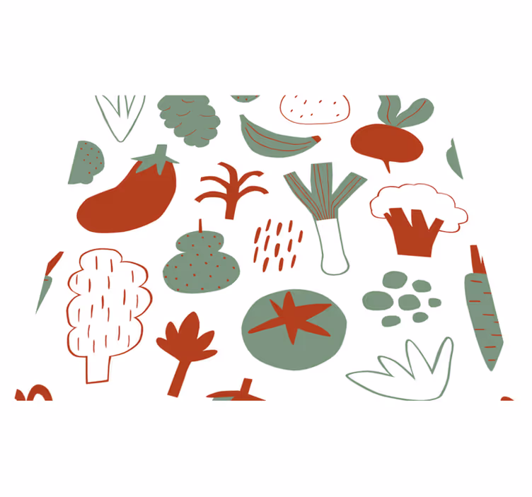 Colorful vegetables kitchen vinyl rug - TenStickers