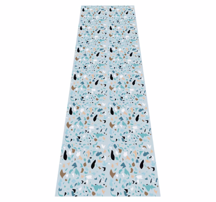 Bedroom vinyl rug in terrazzo style design - TenStickers