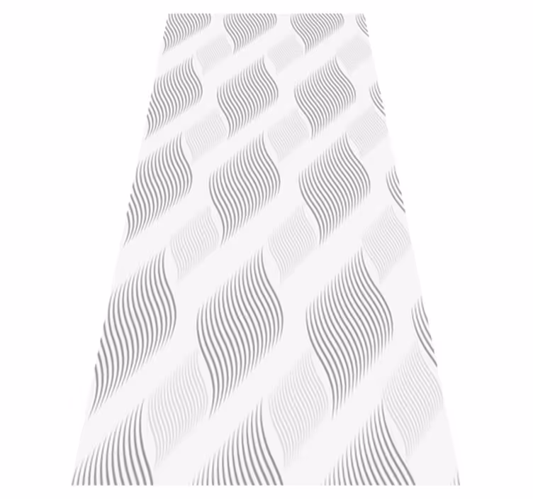 Bedroom vinyl rug with retro pattern in light gray - TenStickers
