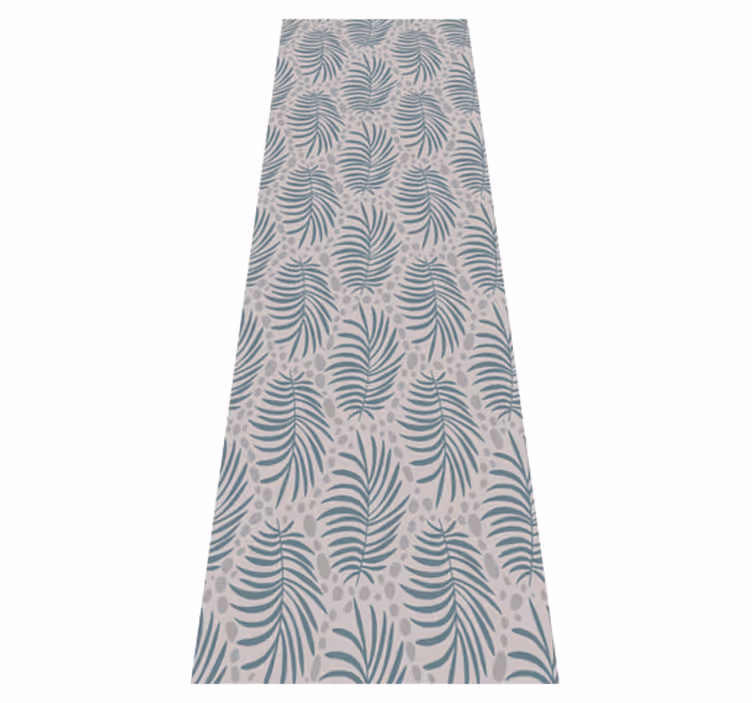 Tropical blue hamptons pattern bedroom vinyl rug - TenStickers