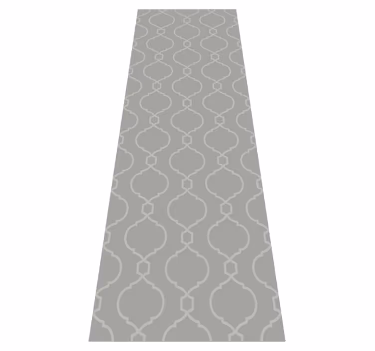 Bedroom vinyl rug in gray geometric design - TenStickers