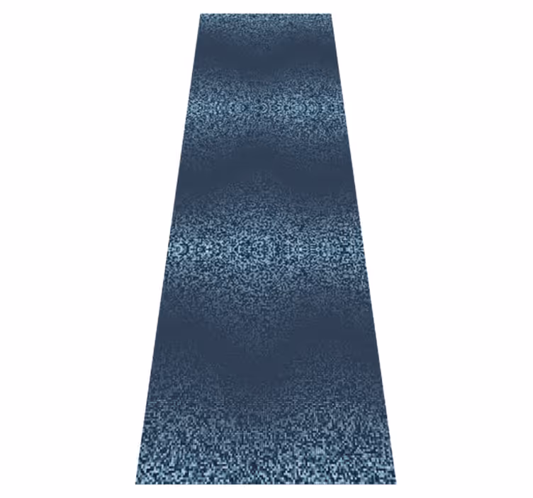 Bedroom vinyl rug retro blue square dotted design - TenStickers