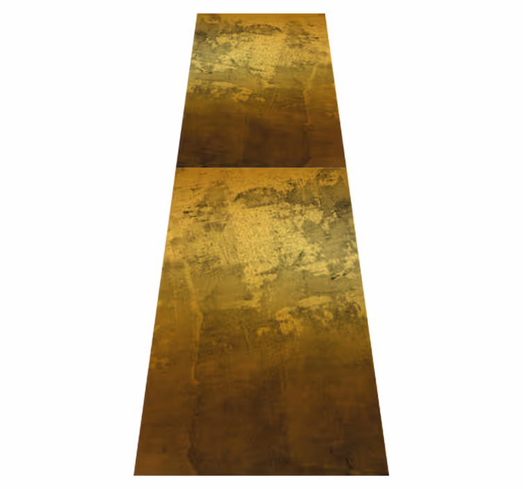 Retro raw golden retangled pattern bedroom vinyl rug - TenStickers
