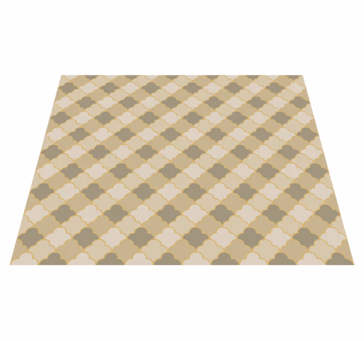 Bedroom vinyl rug with beige art deco design - TenStickers