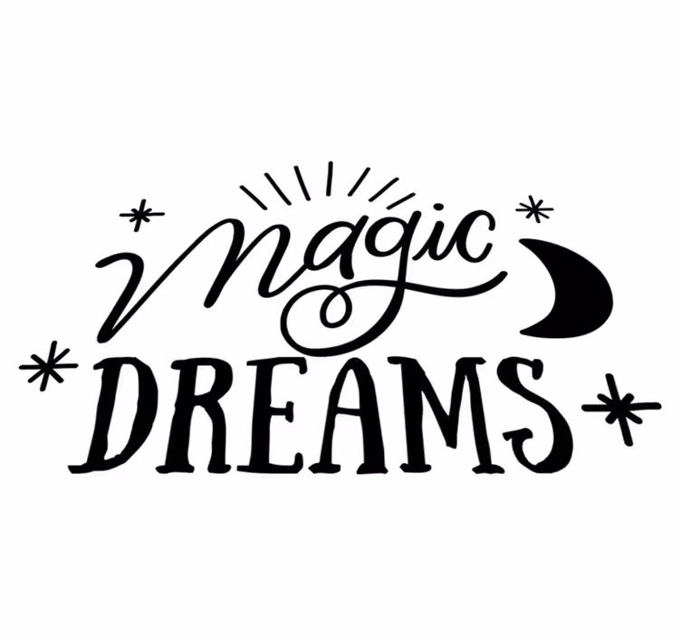 Bedroom vinyl rug dreaming of magic - TenStickers