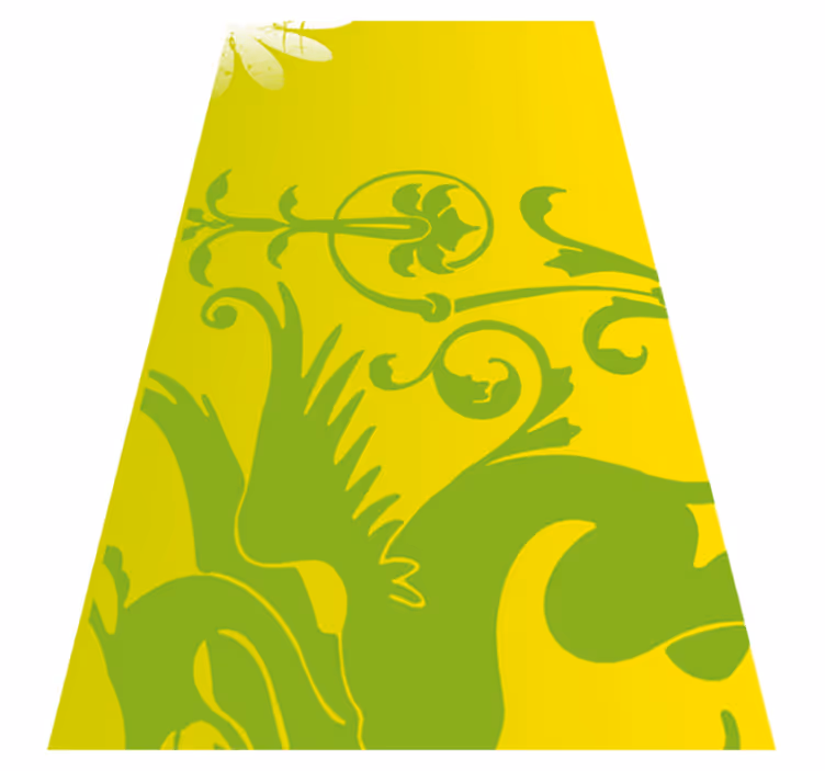Bedroom vinyl rug green dragon decor - TenStickers