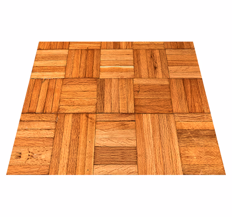 Office vinyl rug with wooden weave protection - TenStickers