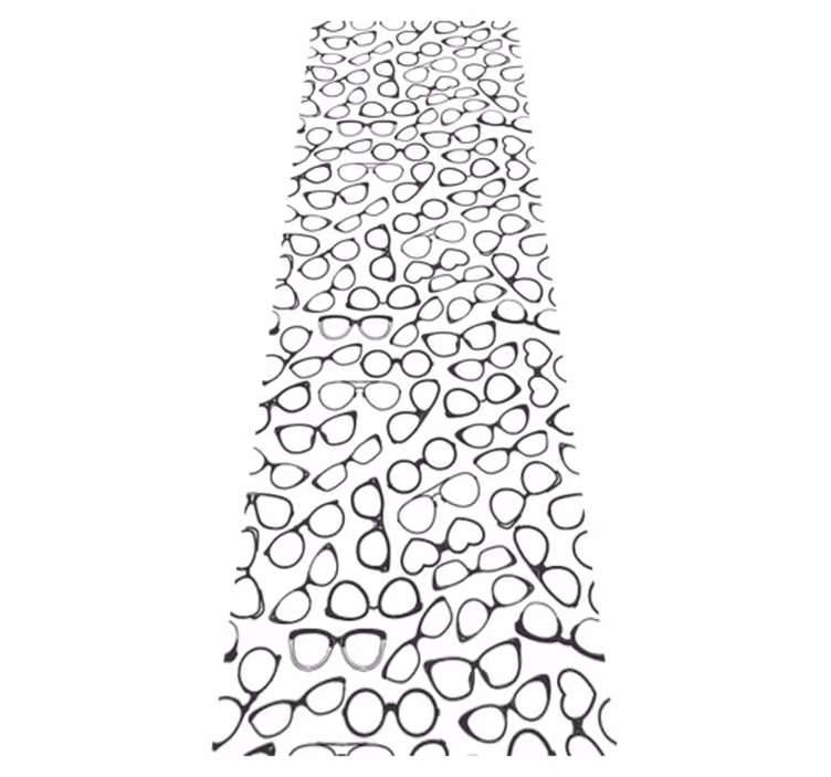 Office vinyl rug with trendy sunglasses pattern - TenStickers